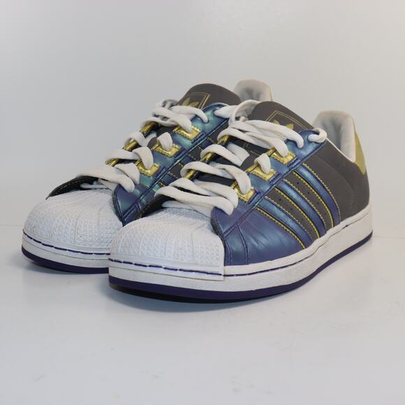 Rare Adidas superstar iridescent‎ blue size M9
